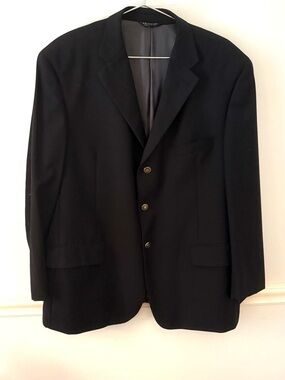 F.R. TRIPLER Super 120's Wool Blazer Made In Italy, black
